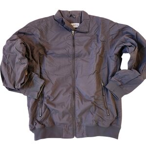 VINTAGE COLUMBIA BOMBER FLIGHT FULLY LINED GRAY MAN  NYLON JACKET SIZE M OR L  T